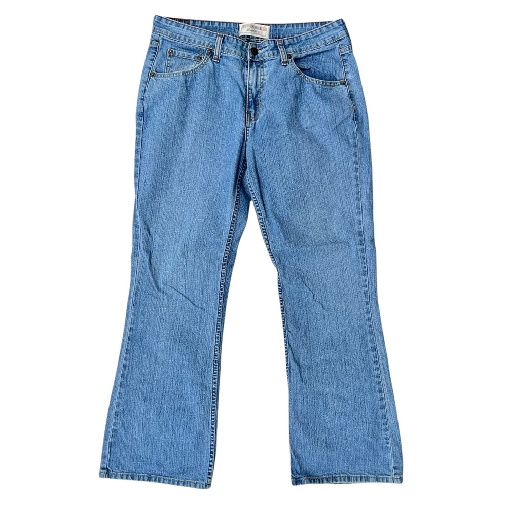 Levi Strauss Signature Stretch Low Rise Bootcut Misses Denim Pants Jeans EUC 10S